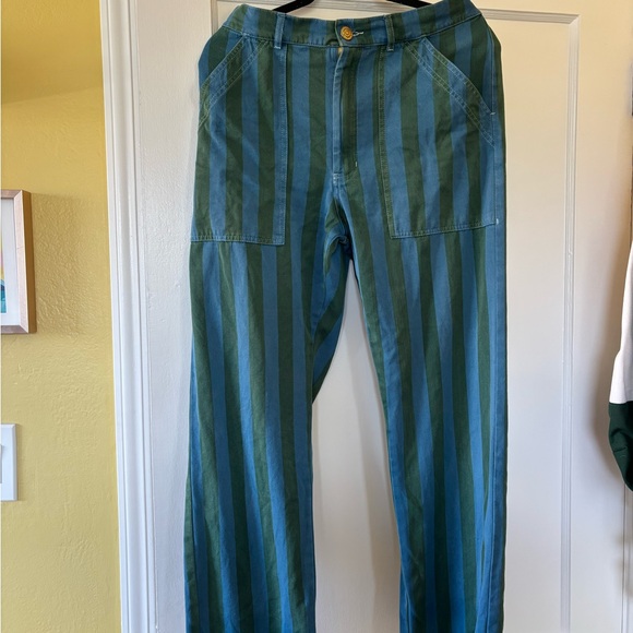 Big Bud Press STRIPE WORK
PANTS - GREEN AND BLUE - Picture 4 of 6